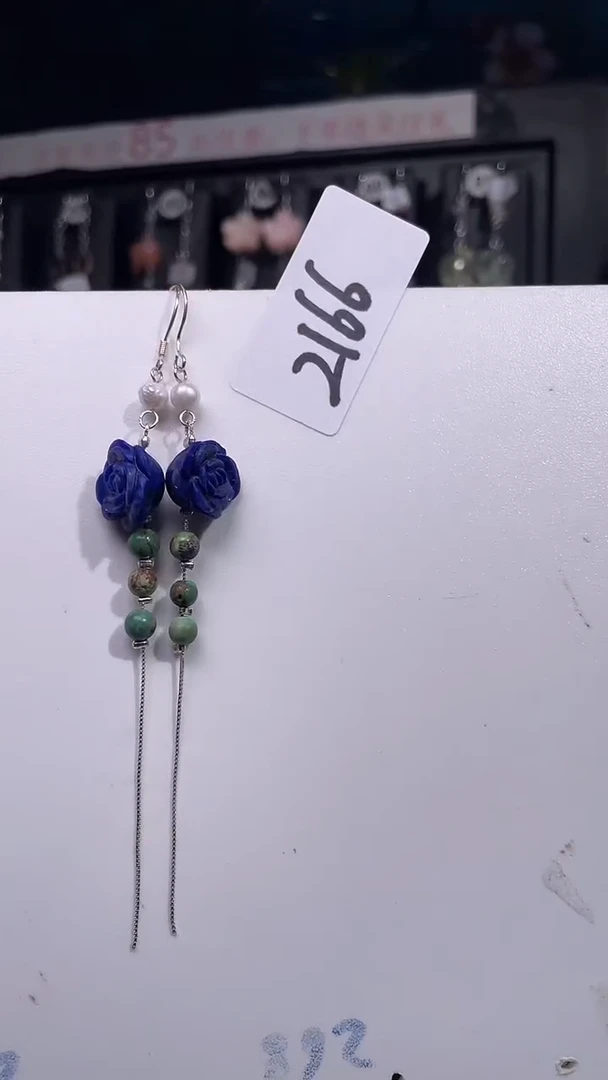 未镶嵌青金石耳饰喜欢拍