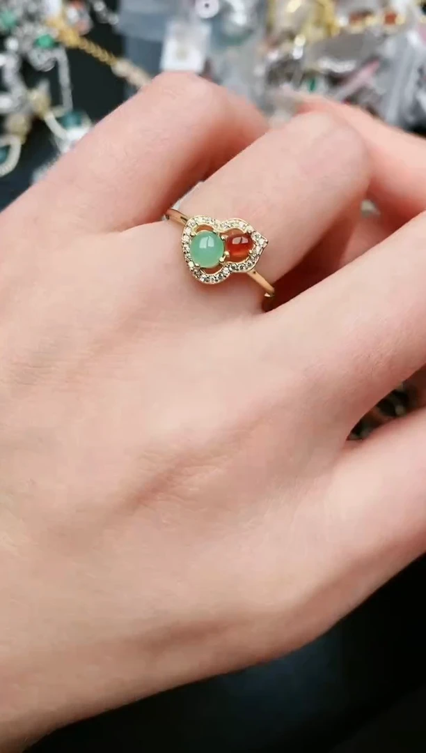 翡翠戒指银S925镶嵌....