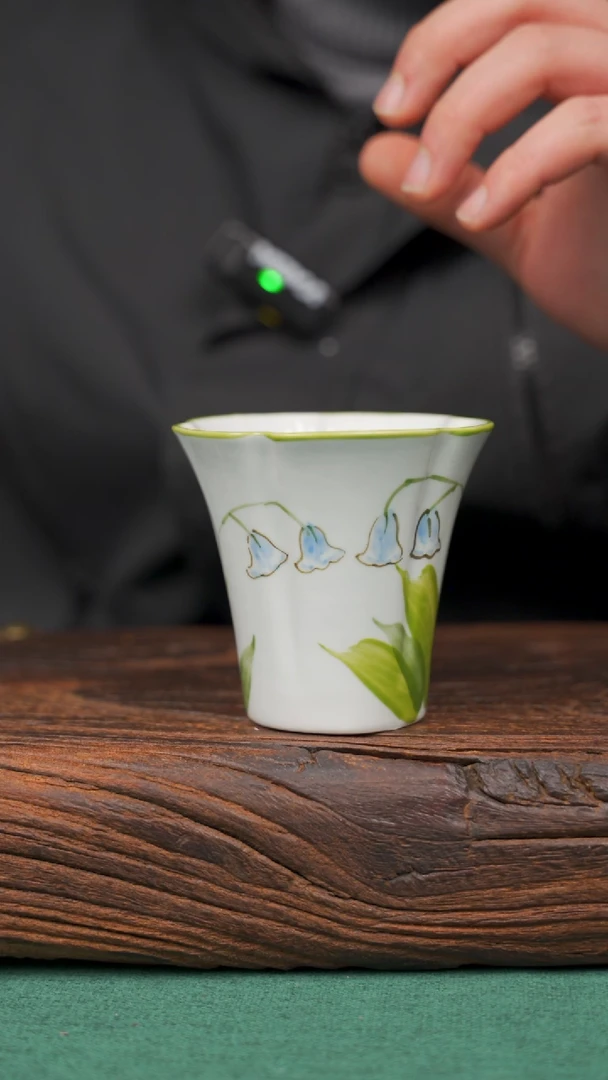 【闪购商品】瓷片17寻一缕瓷香杯釉下手工手绘瓷器