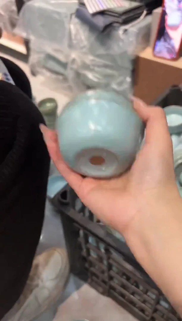 杯仿古鸡缸杯一对大瑕8