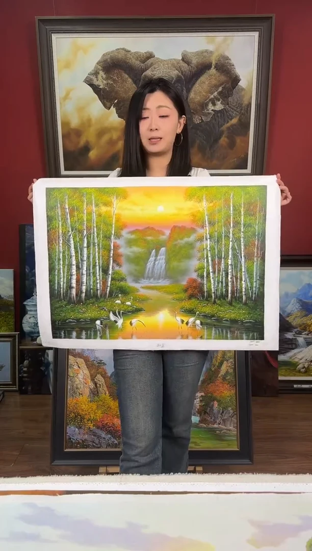 油画【57号】约50*70cm丨朝鲜原创纯手绘孤品油画丨顺丰包邮