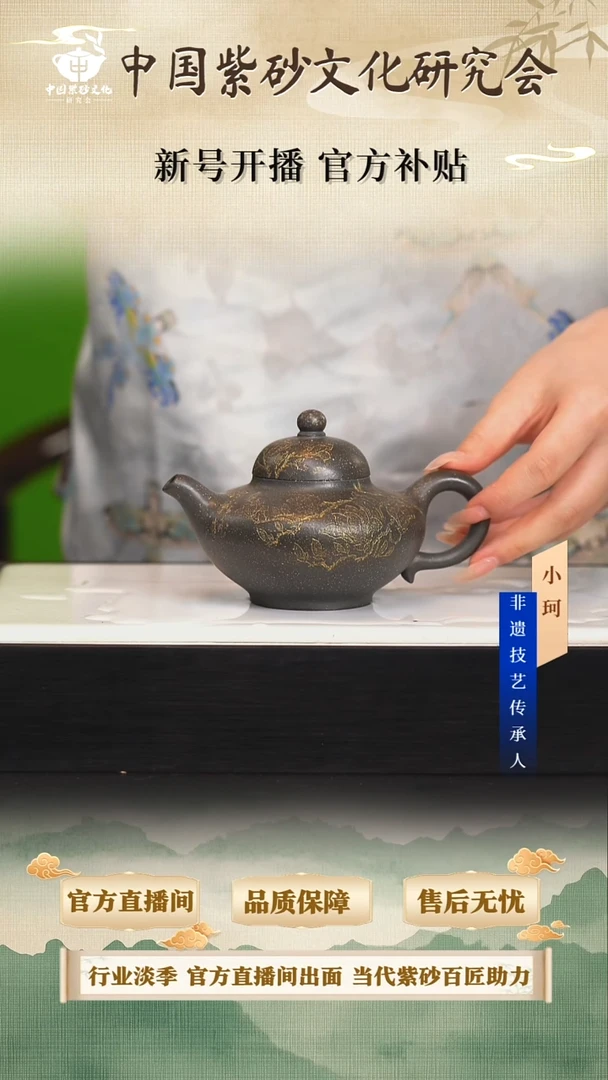 茶壶紫砂陶茶文化王    雪花绿泥250cc左右