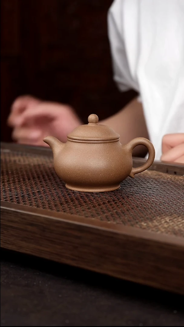 茶壶紫砂芝麻绿潘壶
