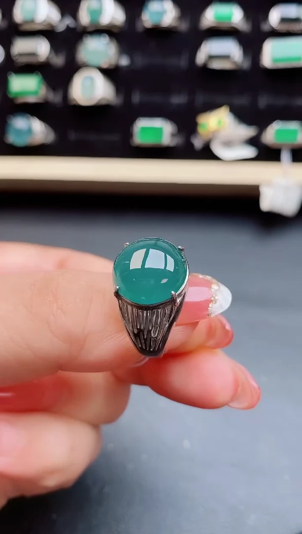 【闪购商品】翡翠戒指银S925镶嵌50800