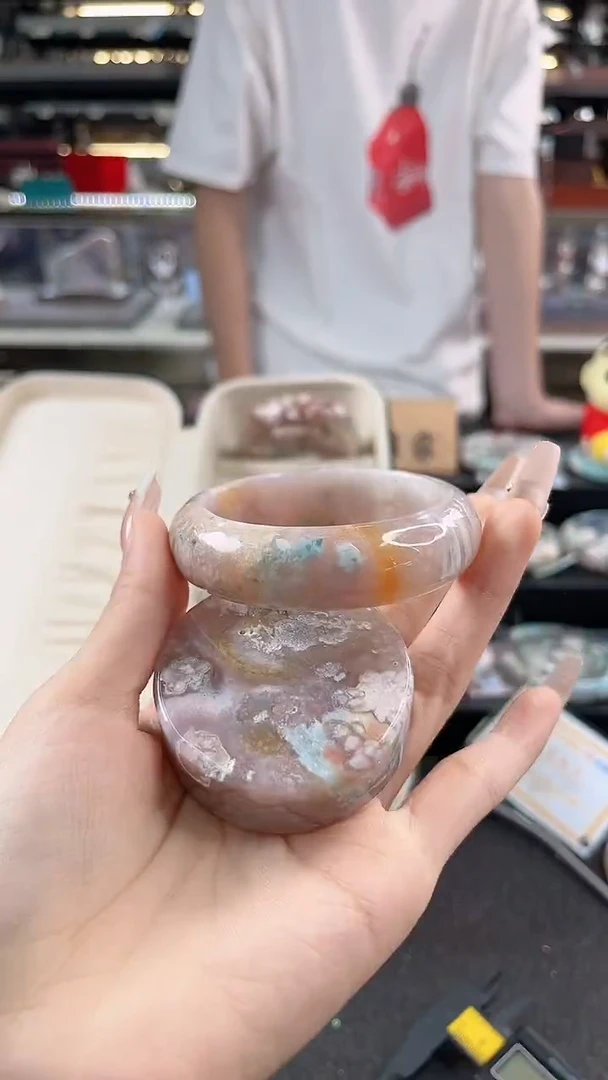 未镶嵌手镯石英质玉54圈口 （赠品镯心）36694