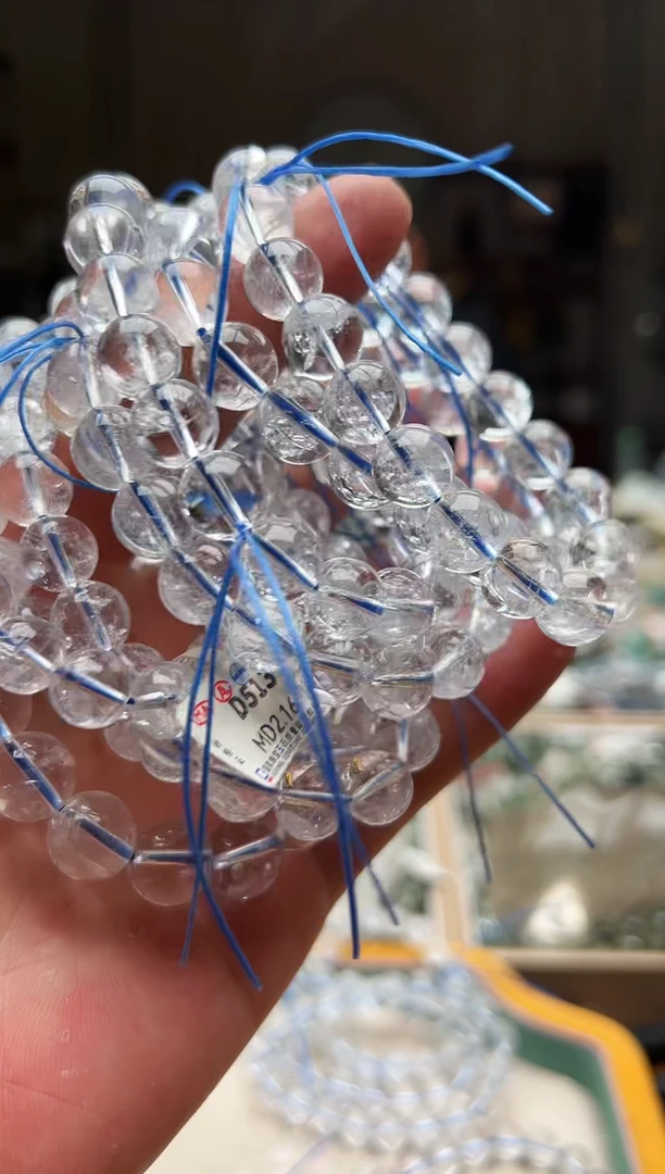 水晶手链未镶嵌暴风雪阿赛白水晶手链  卡10