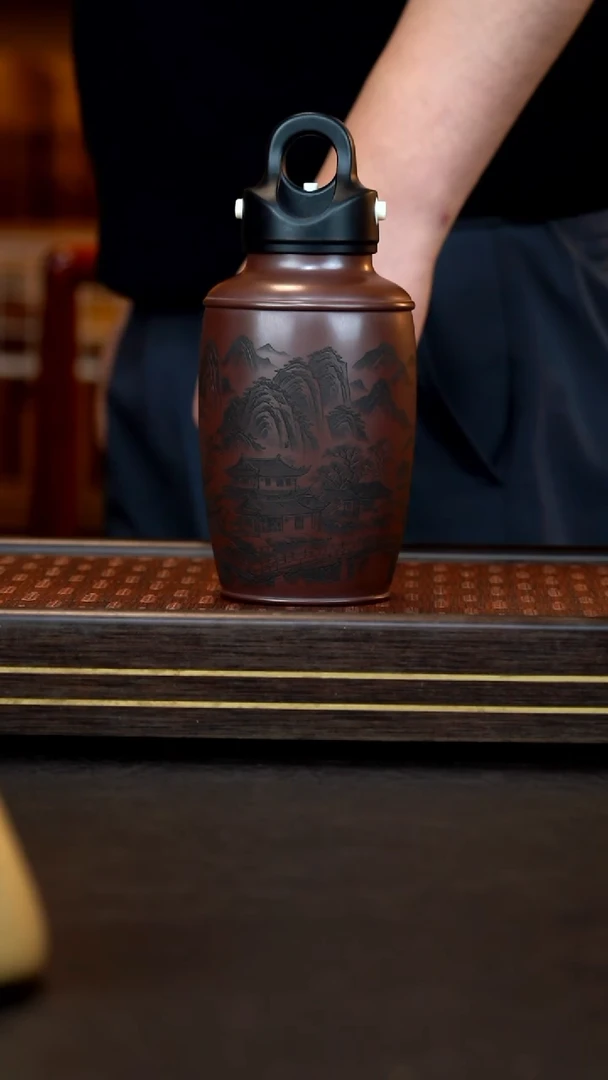 茶壶紫砂世外桃花杯