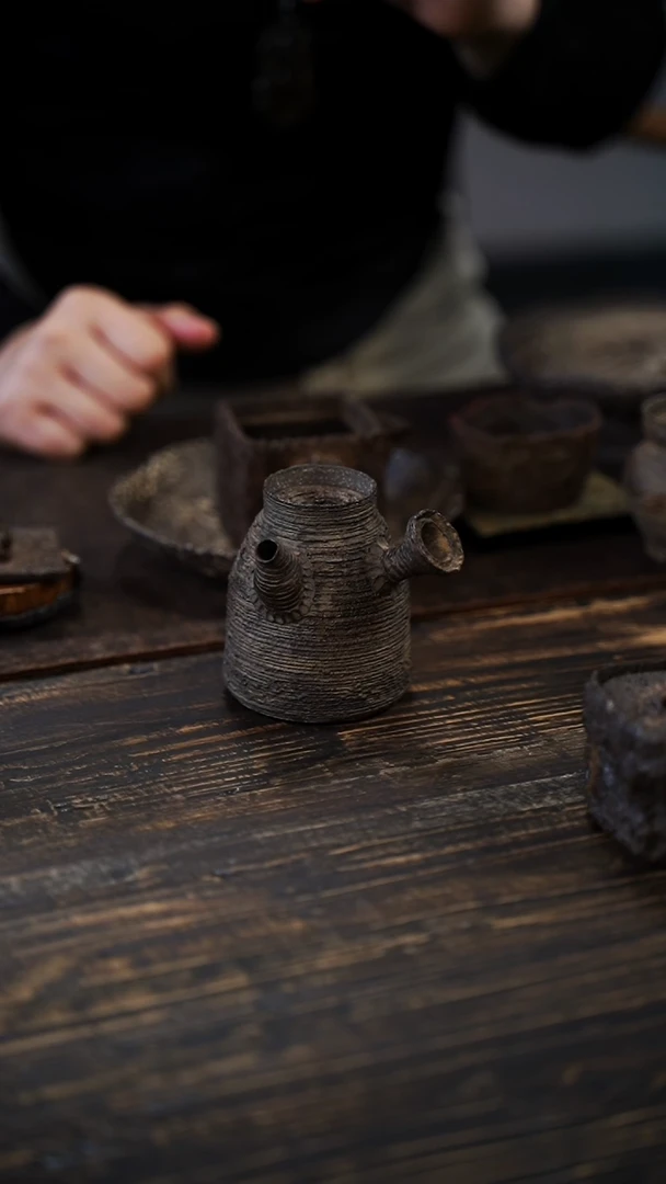 全手工制作   南蛮侧把壶