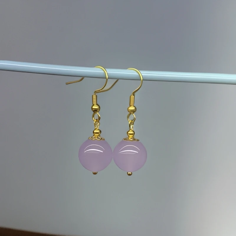 玉髓耳饰（珠径约12mm）时尚大气耳坠设计款200