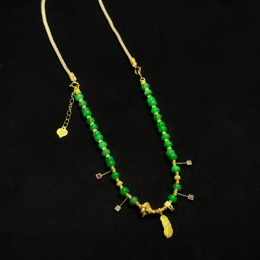 翡翠项链-18K金-HJY10-JM|CXQ21