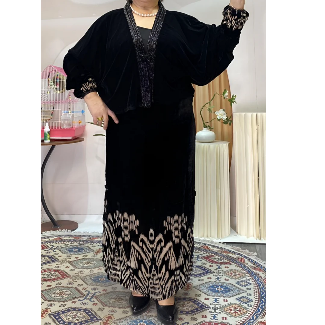 甜美妈妈真丝套装