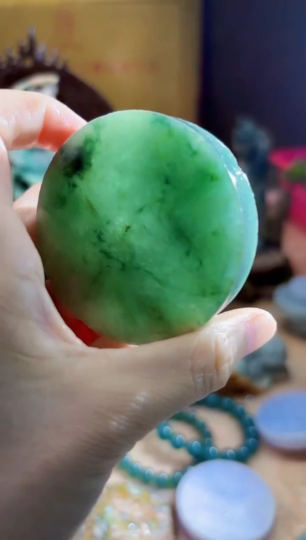 未镶嵌挂件翡翠A货柠优5442