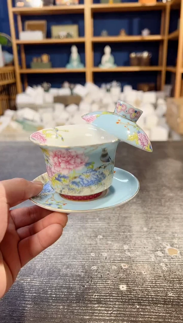 【闪购商品】其他珐琅珍藏蒂芙尼蓝悬停盖碗