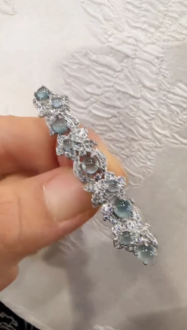 翡翠银S925镶嵌颈饰国风