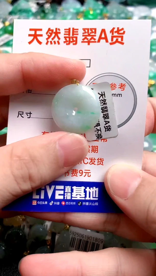 翡翠18K金镶嵌颈饰23000777