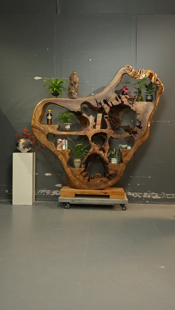 香樟木用****2整体博古架