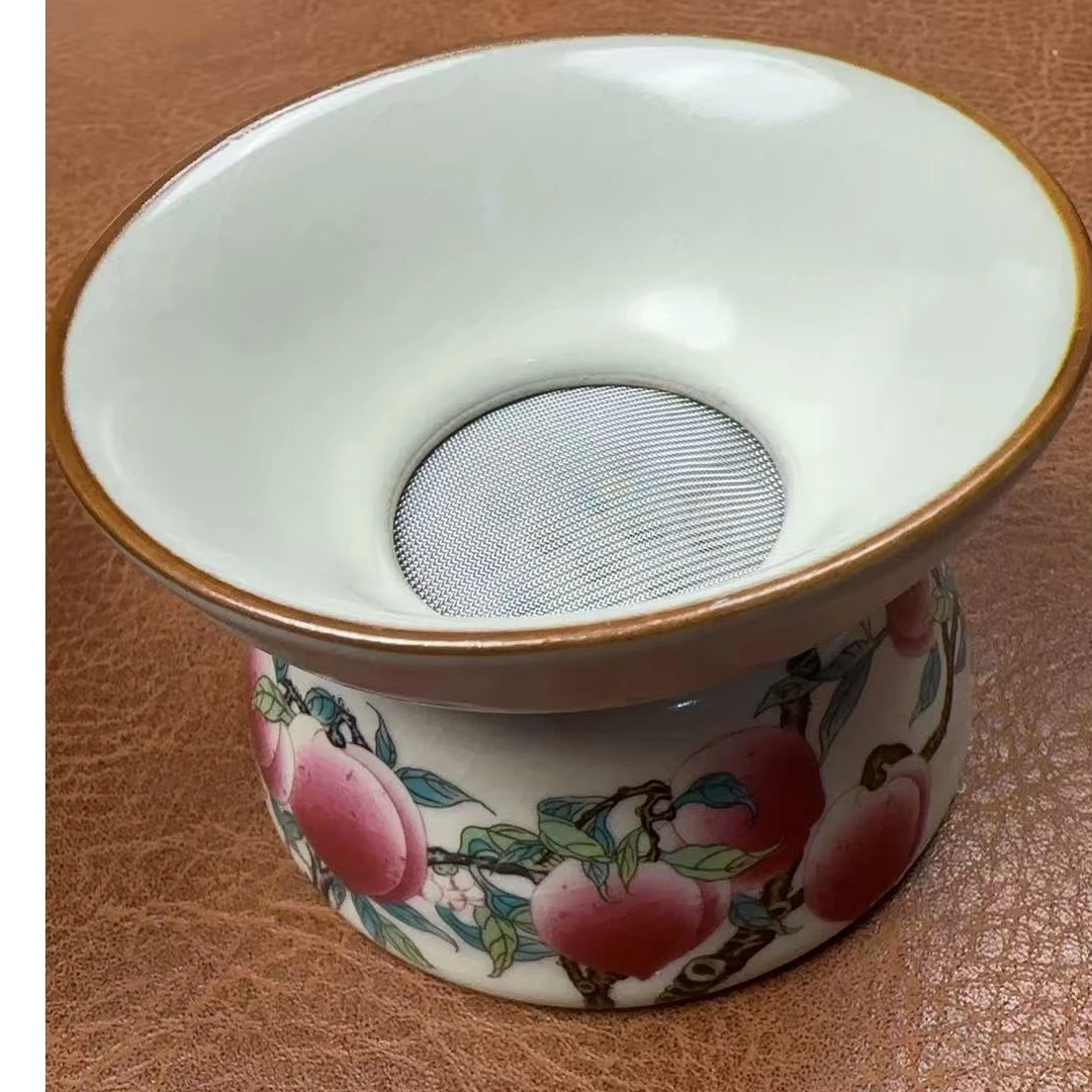 G1365九桃陶瓷茶漏