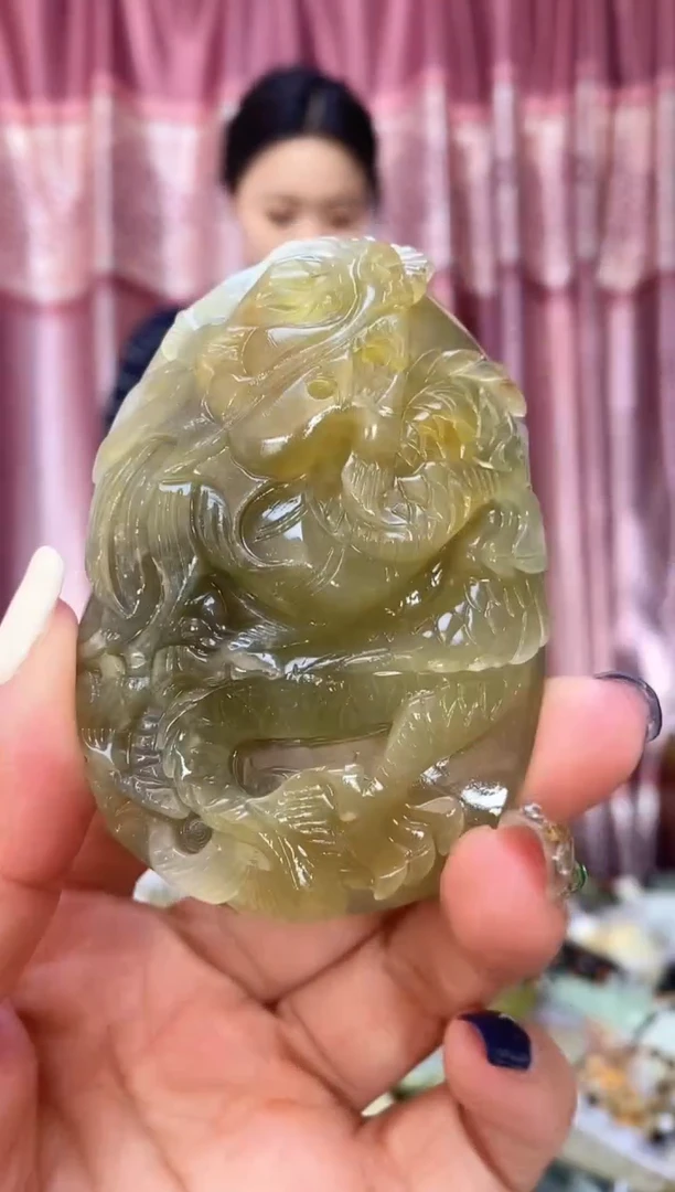 未镶嵌岫玉手把