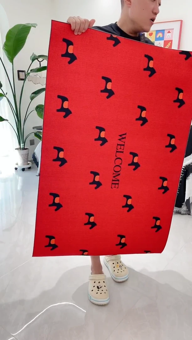 混纺亚麻编制入户门口地毯【马多多】80+120厘米