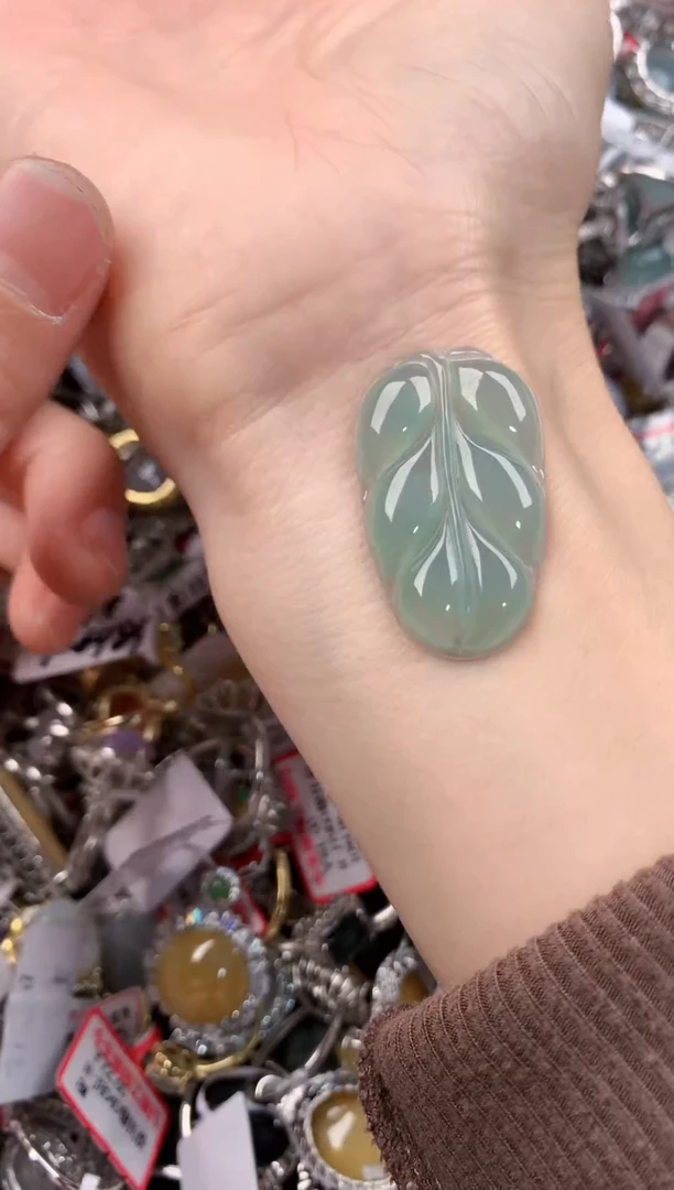 银S925镶嵌戒指翡翠222-------9