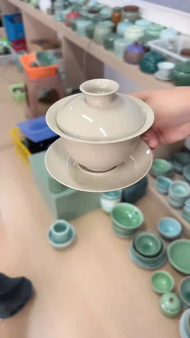 龙泉云间青瓷小米茶器