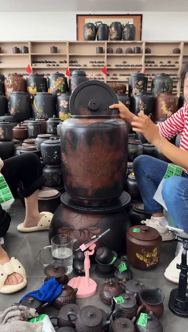 罐瑕疵水缸 36升 牡丹花 665