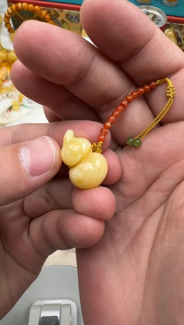 琥珀未镶嵌珠宝奇石如*浓蜡葫芦HZ145