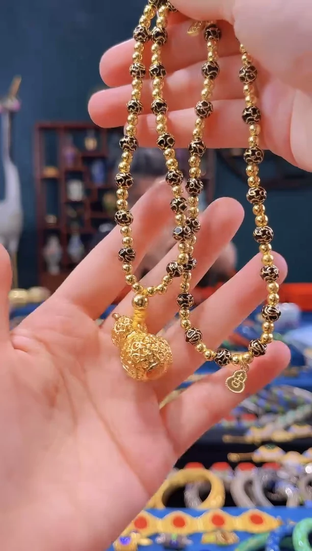 【闪购商品】非遗技艺景泰蓝项链 黑色