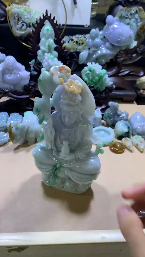 翡翠挂件未镶嵌用****3翡翠摆件