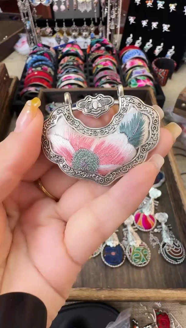 织绣艺枝独绣老绣饰品150