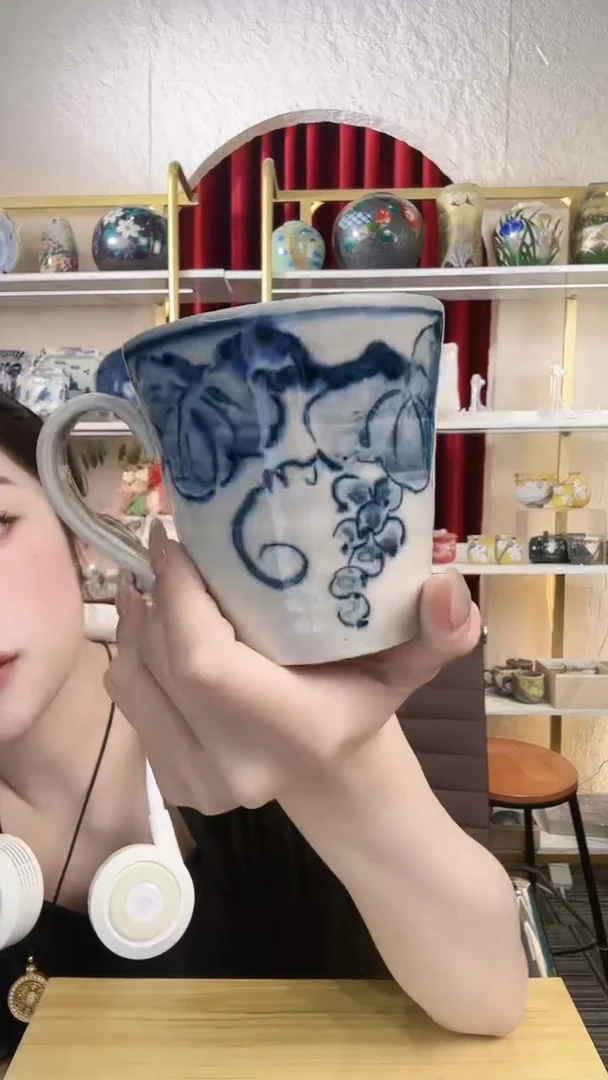 陶瓷葡萄马克杯进口一个