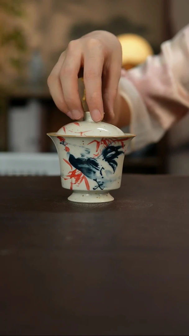 杯景德镇陶瓷杯碗柴烧多人