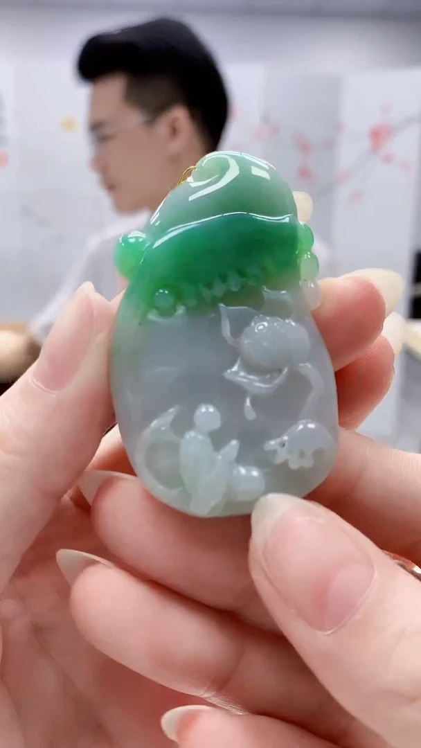未镶嵌定制翡翠5123ry-毛货挂件24