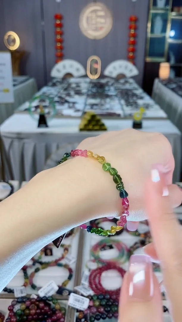 未镶嵌老矿碧玺单圈手链碧玺hon多样性发货一条