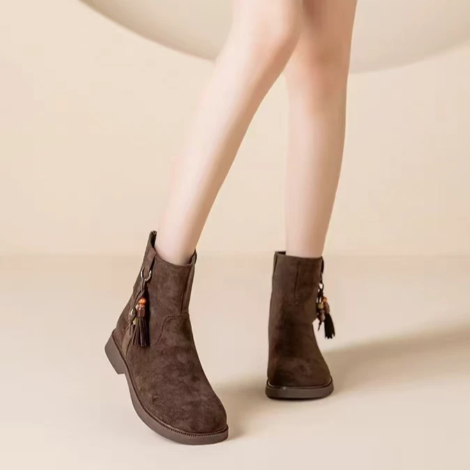 918-3A   秋冬新款时尚气质圆头时装靴四季款