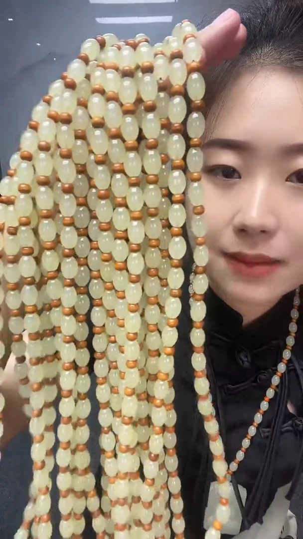 和田黄色卡8珠链多样性发货任意一件
