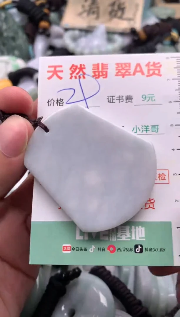 翡翠未镶嵌吊坠(不含链)1