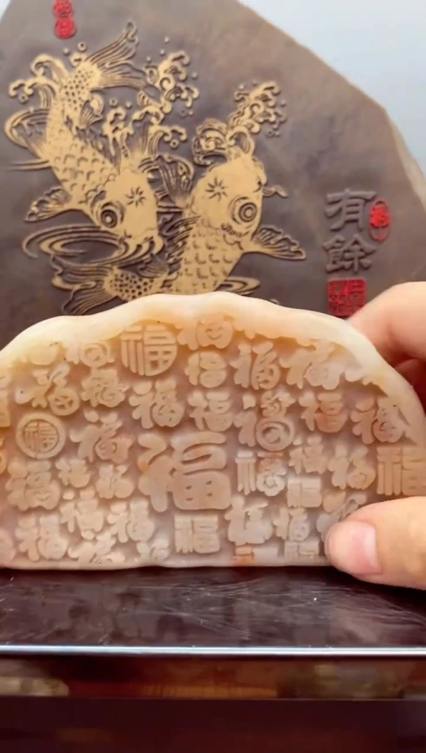 石材石头雕刻刻字摆件