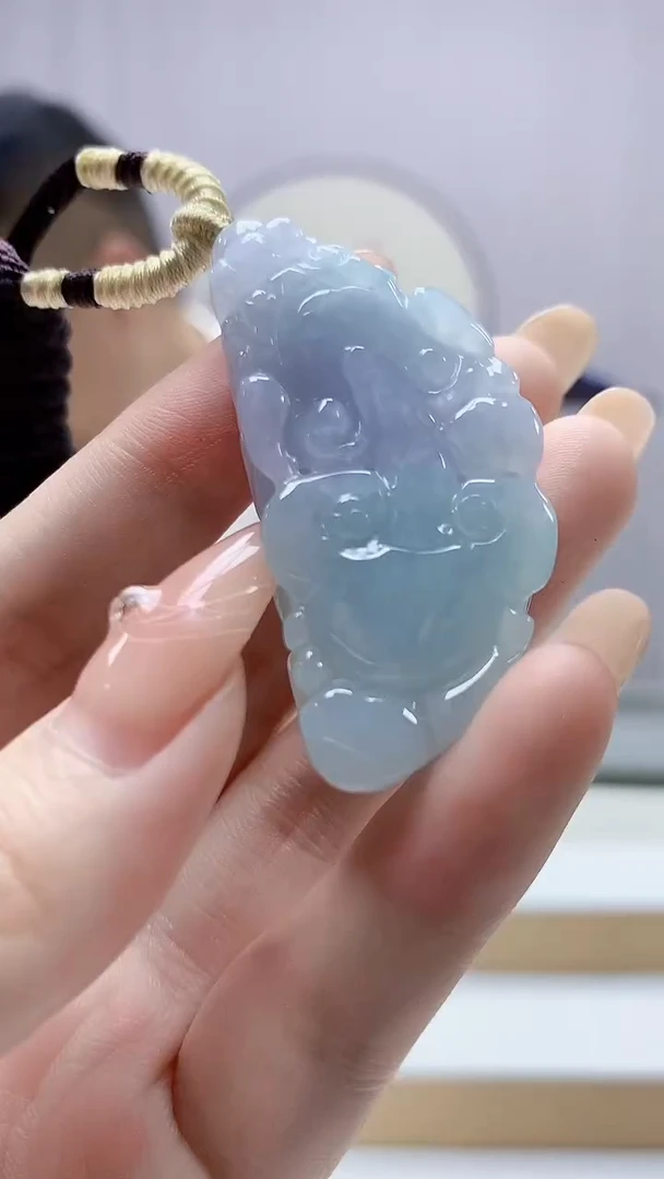 未镶嵌定制翡翠4898DD-毛货挂件33