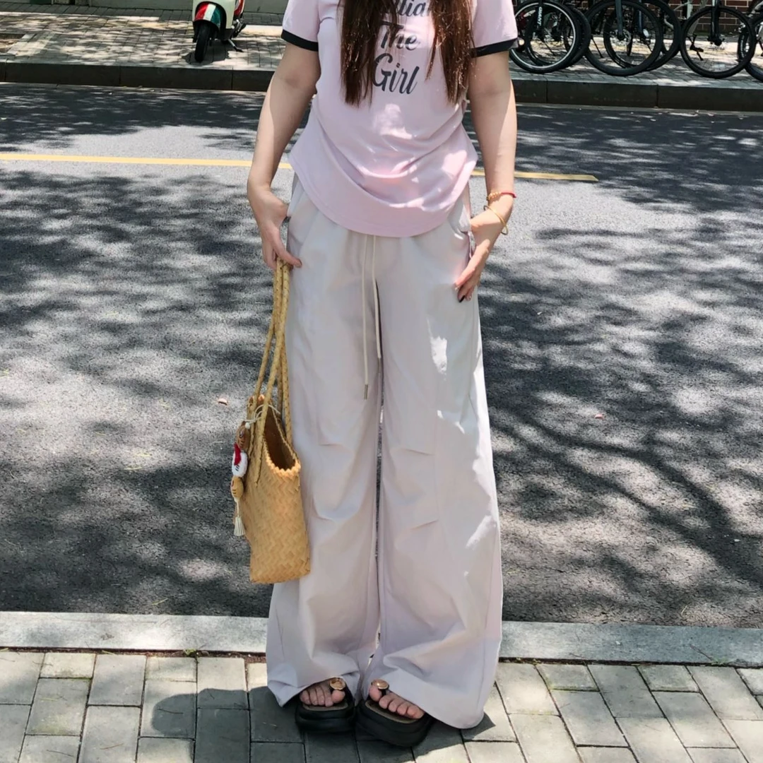 盈盈&南岛风大码女装高腰直筒裤女夏季胖mm显瘦阔腿裤ZYY1803