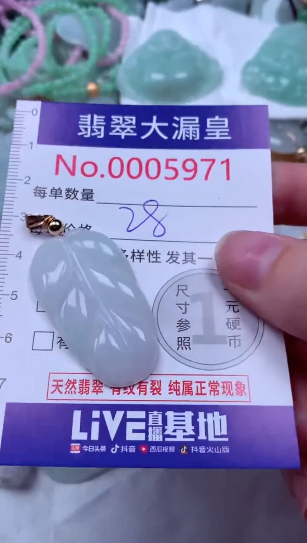 吊坠(不含链)未镶嵌翡翠5971