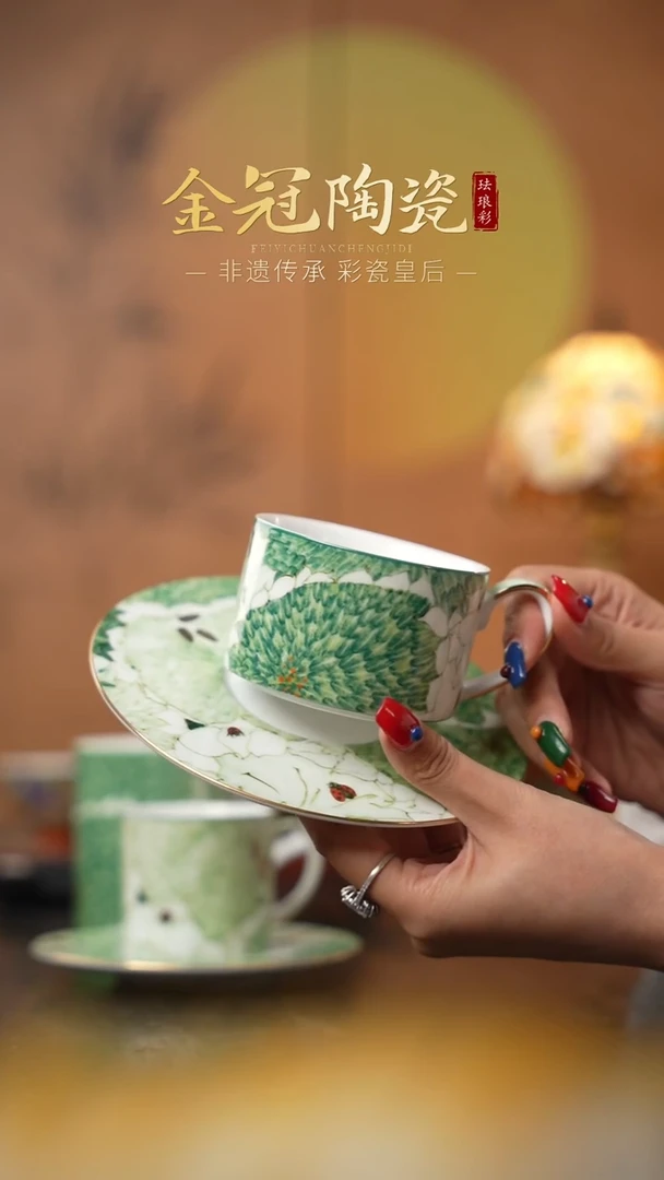 陶瓷卫晶晶联名逐光宽口咖啡杯