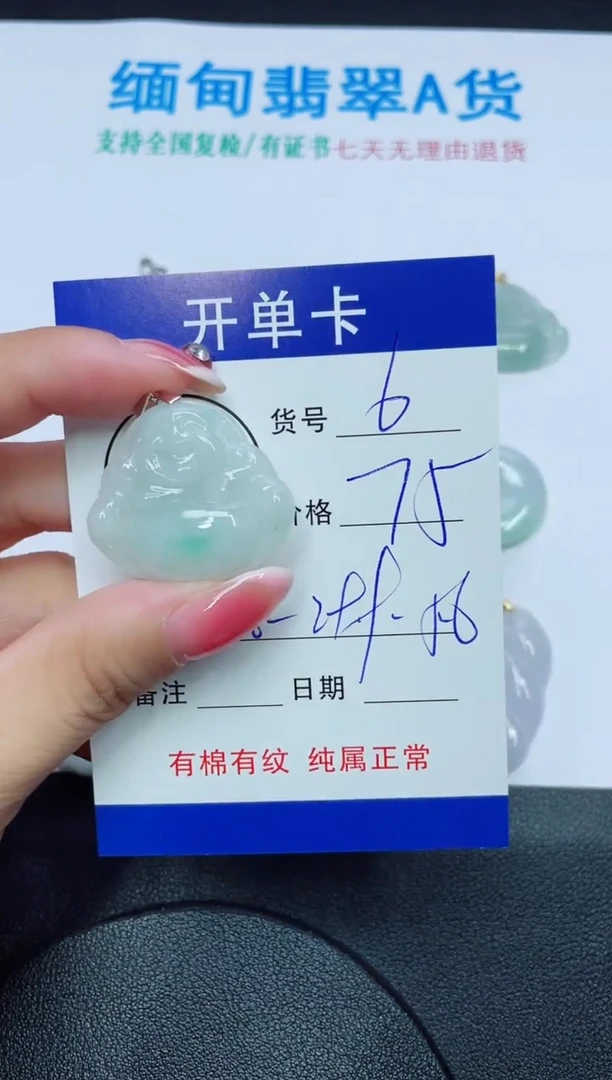 翡翠未镶嵌吊坠(赠链)6