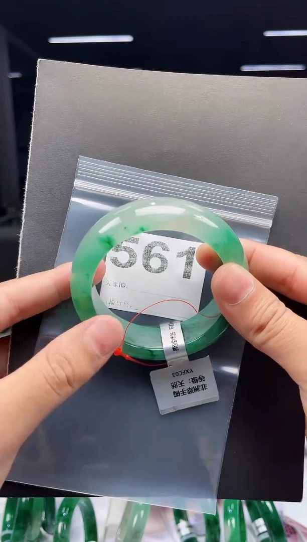 未镶嵌手镯石英质玉（非洲翠）5859圈口561