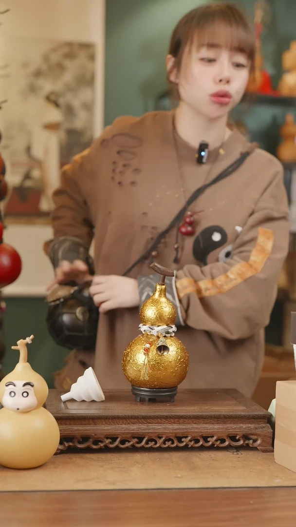 【闪购商品】320号精品天然大漆工艺防渗内胆酒葫芦~