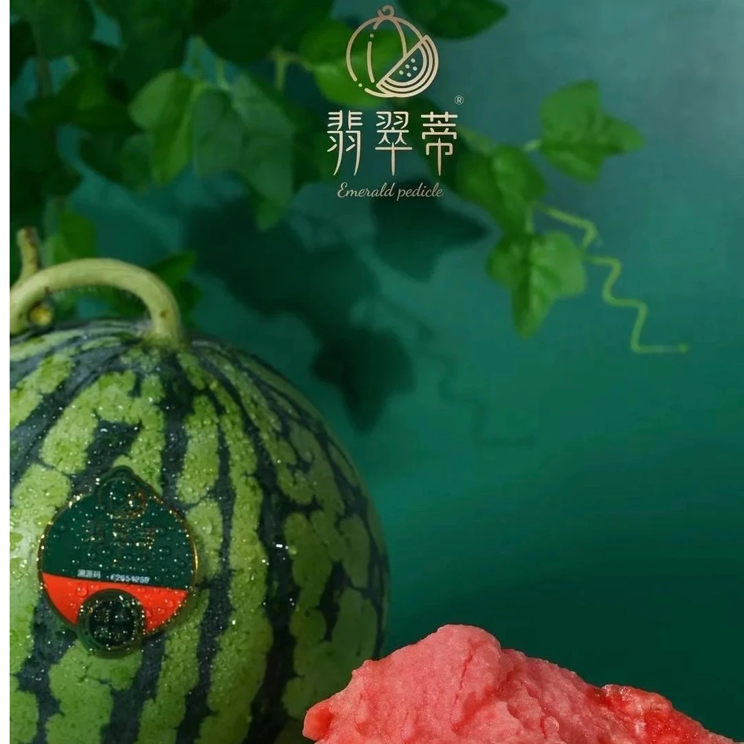 【东胜同城送】翡翠蒂麒麟西瓜整颗独立礼盒包装 约8-10斤