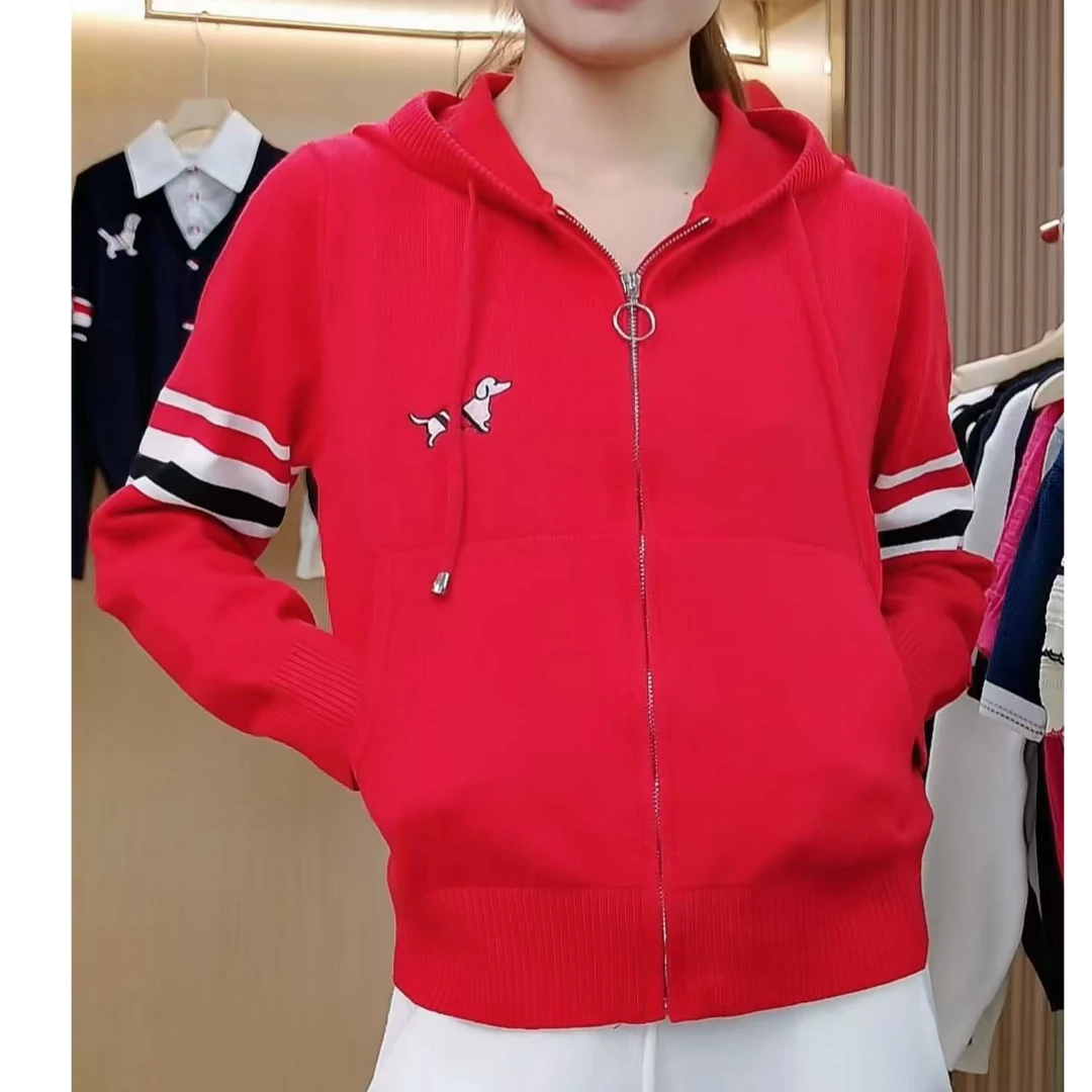 【文姐】88 89 秋冬新款拉链连帽长袖时尚百搭经典