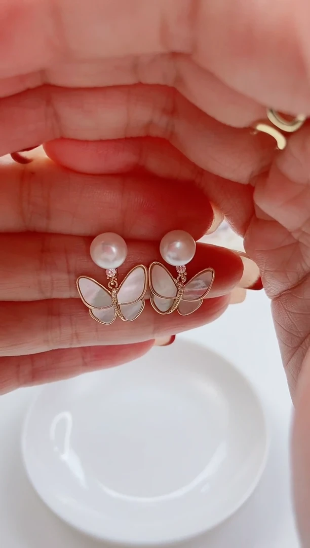 未镶嵌淡水珍珠耳环耳环