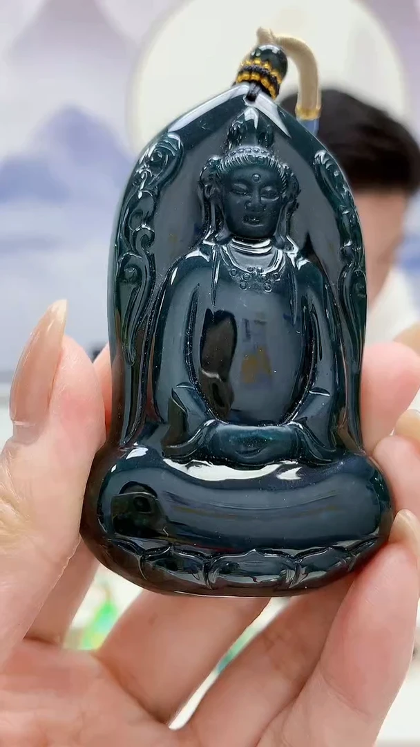 未镶嵌定制翡翠4917MM-毛货挂件27