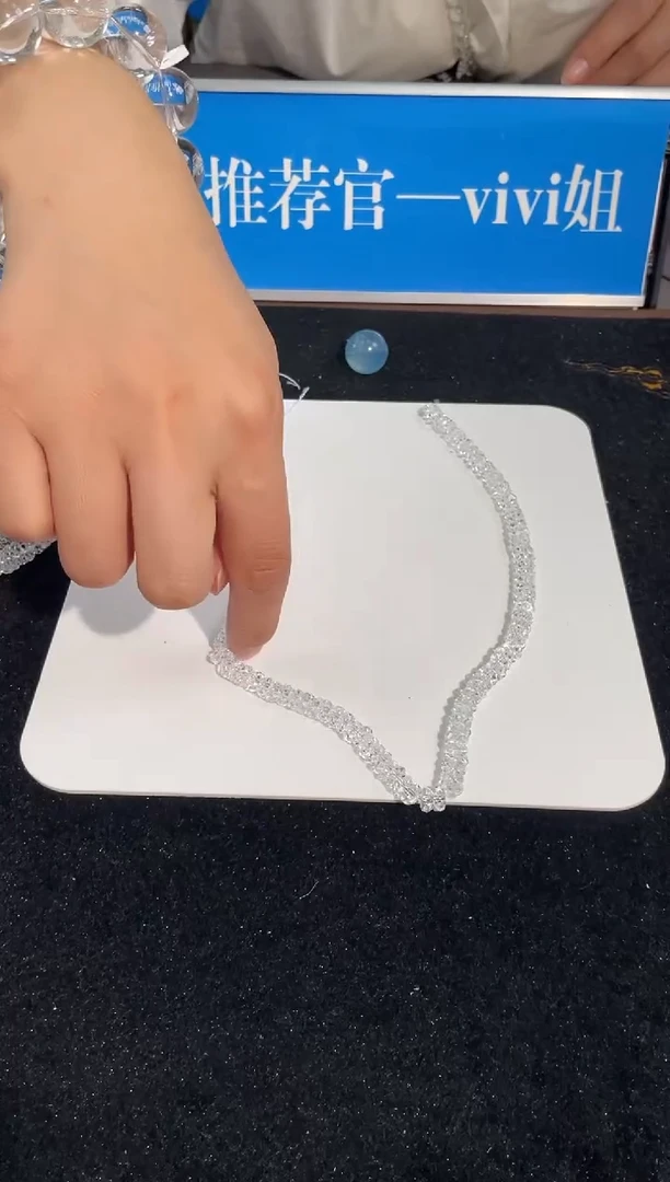 水晶手链未镶嵌9号白水晶切面半成品7mm